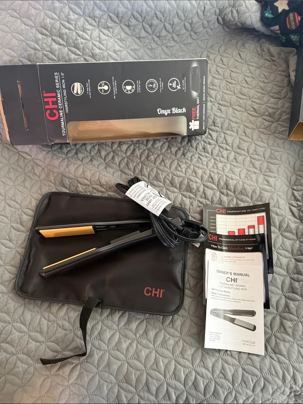 CHI Black and Gold Ceramic Hair Straightener - CHI Flat Iron